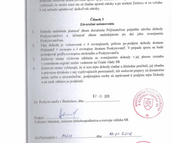 Aktuality / Dohoda o mimoriadnom ukončení zmluvného vzťahu - foto